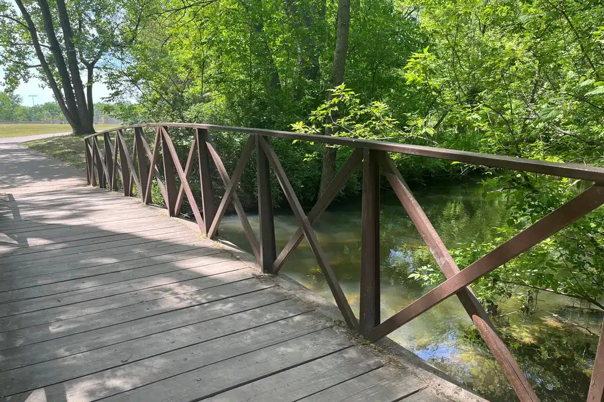 Scenic bridge in Buck Creek Nature Preserve, Wyoming, Michigan
