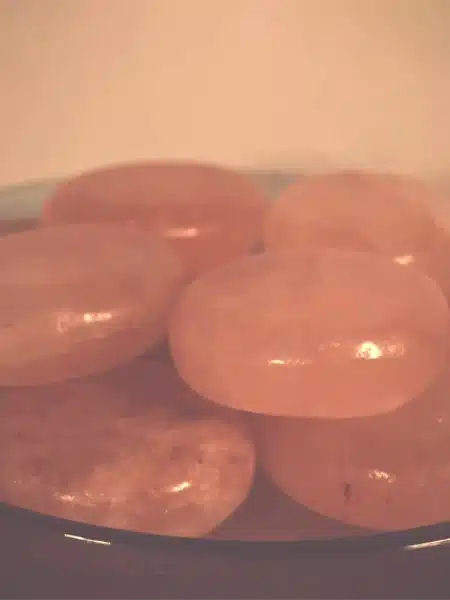 A stack of hot stones on a plate.