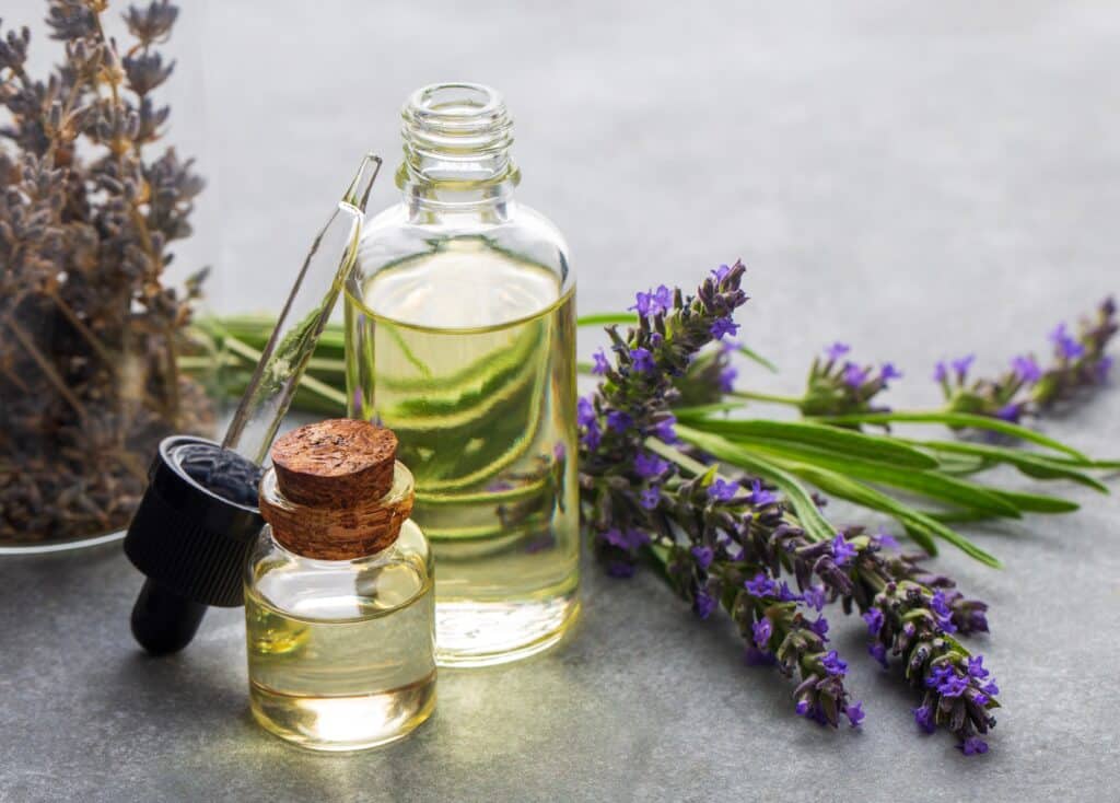 Lavender essential oil used for Raindrop Therapy for relaxation and balance.